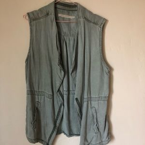Soft green cut off vest